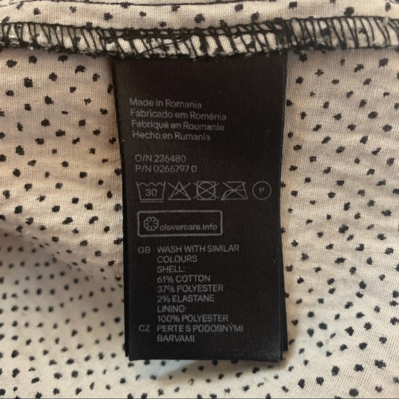 ✅ H & M Black White Speckle Assymetrical Flap Skirt - Picture 8 of 12